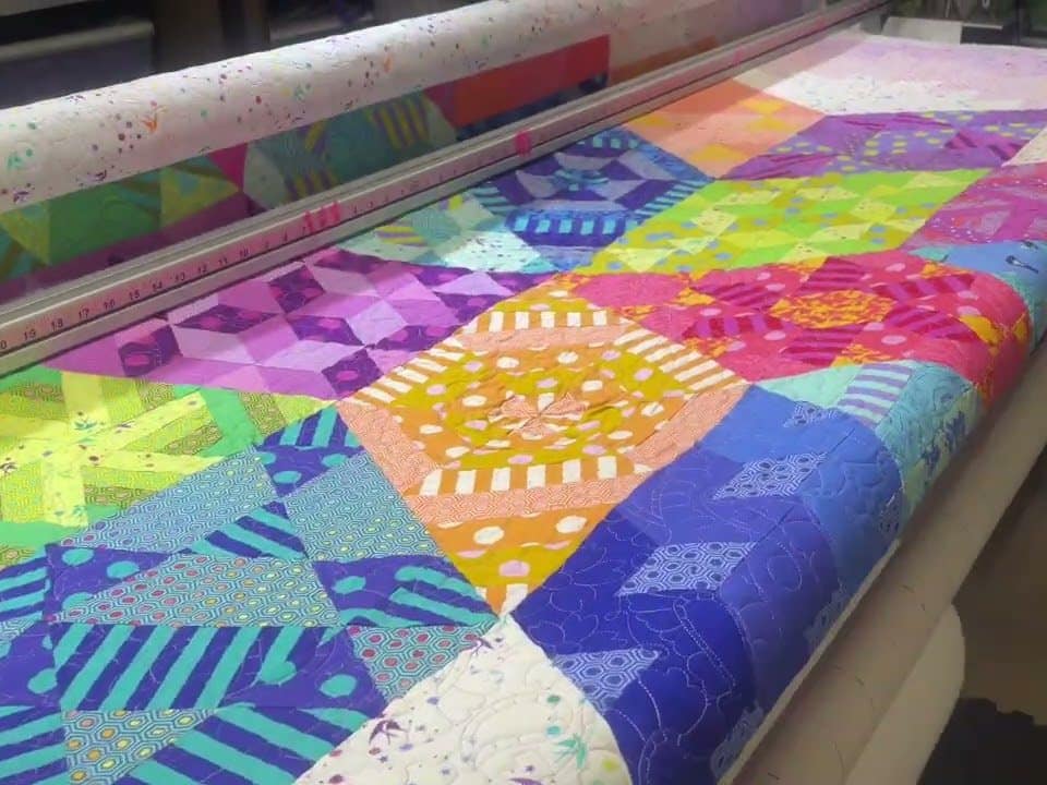 Kate’s “Nebula” quilt - Longarm quilted by Maynard Longarm Quilting