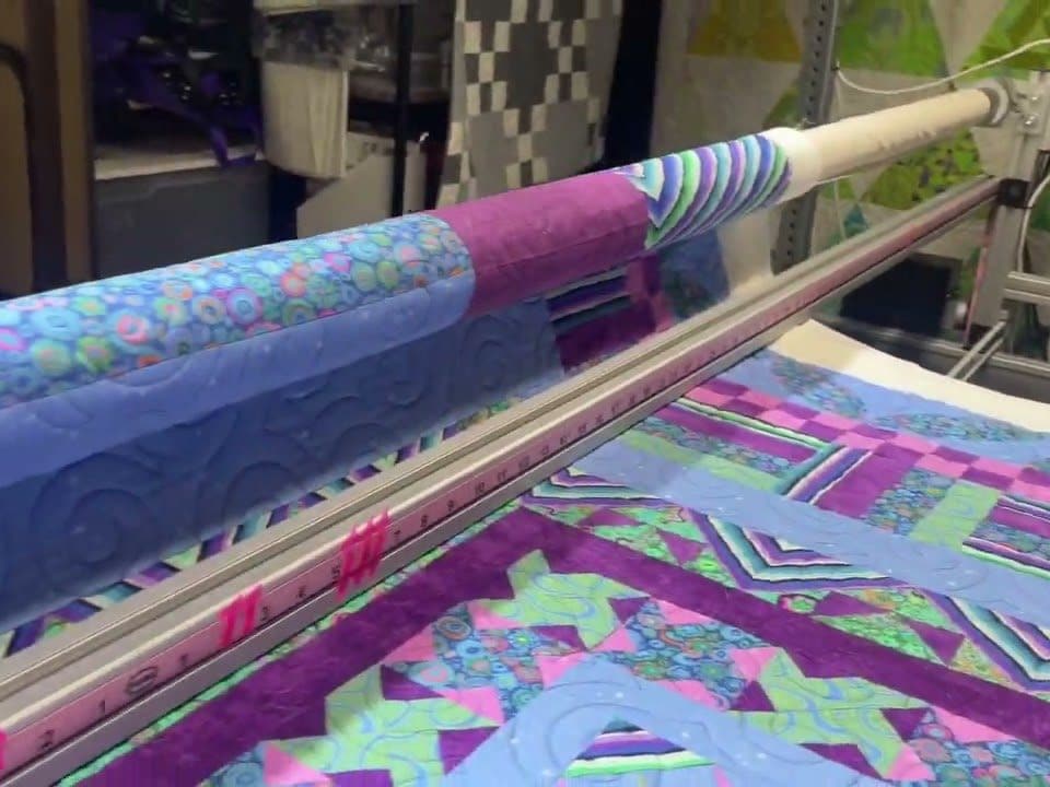 Kathy’s “Round Robin” quilt - Longarm quilted by Maynard Longarm Quilting