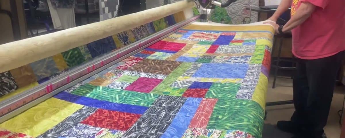 Eileen’s “Industrial Revolution” quilt - Longarm quilted by Maynard Longarm Quilting