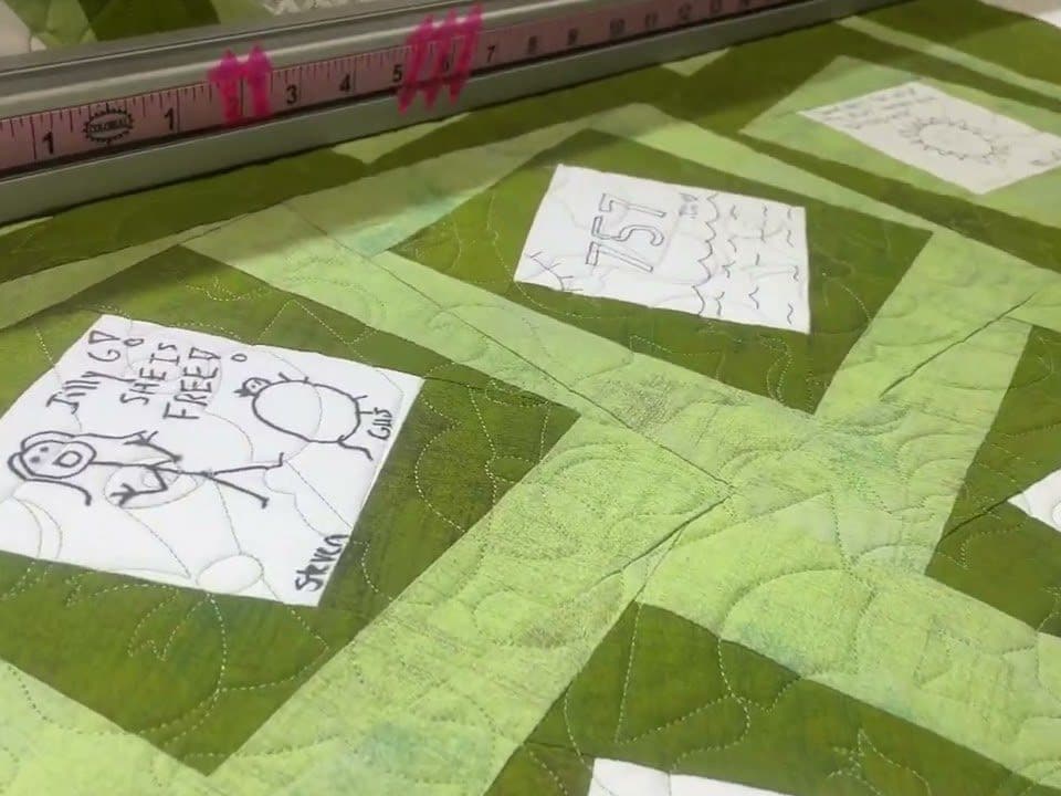 Thea’s “Remember Me” quilt - Longarm quilted by Maynard Longarm Quilting