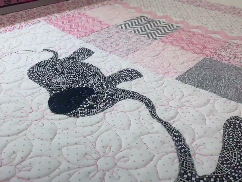 Bette’s “Mommy & Me” quilt - Longarm quilted by Maynard Longarm Quilting