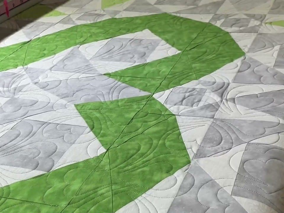 Jennifer’s “Gracie’s Heart” quilt - Longarm quilted by Maynard Longarm Quilting
