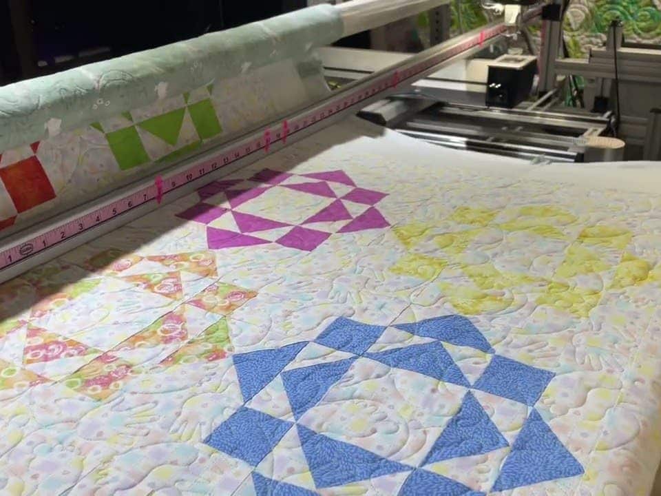 Barbara’s “Dream Catcher” quilt - Longarm quilted by Maynard Longarm Quilting