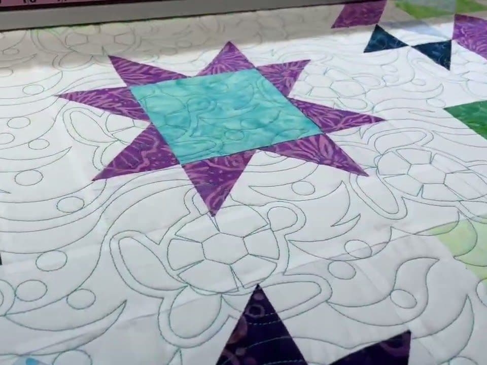 Thea’s “Blue Lagoon” Quilt - Longarm quilted by Maynard Longarm Quilting