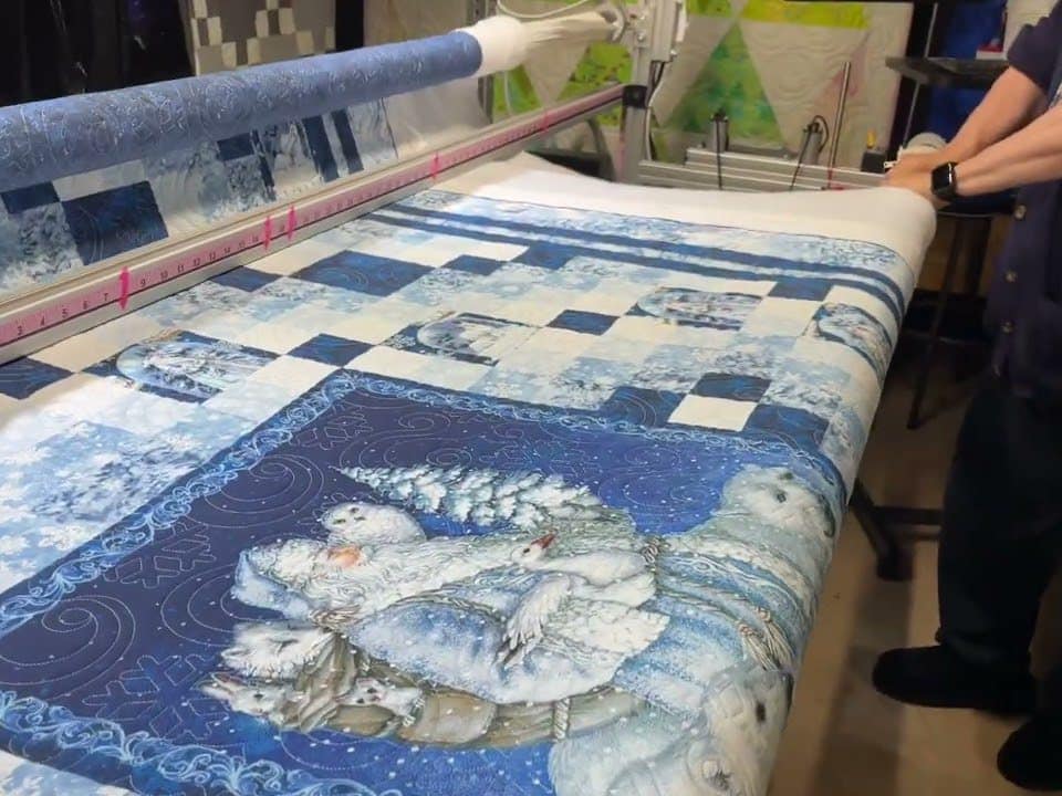 Sally’s “Father Christmas” Quilt Panel - Longarm quilted by Maynard Longarm Quilting