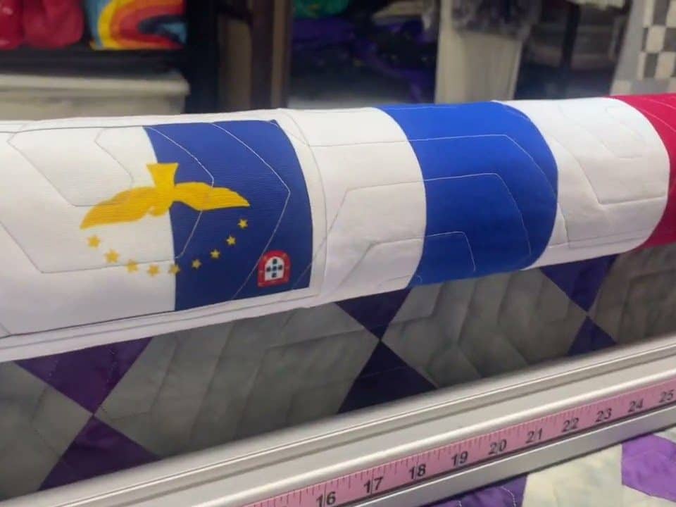 Karen’s “Lilac/QOV – Doublesided” Quilt - Longarm quilted by Maynard Longarm Quilting
