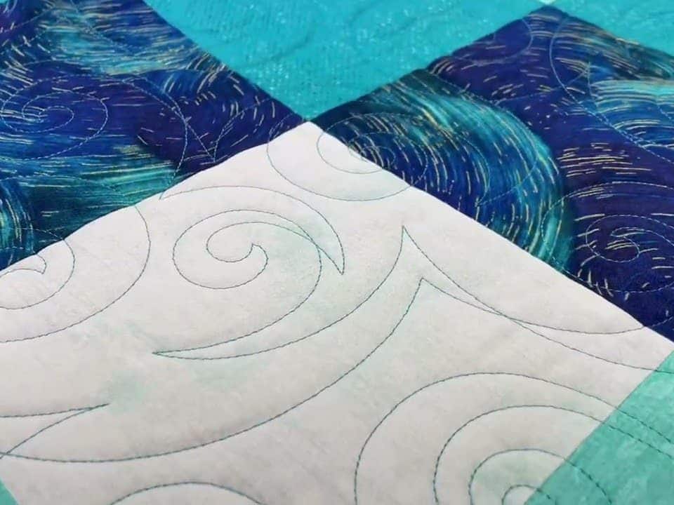 Patti’s “Teal & Purple” quilt