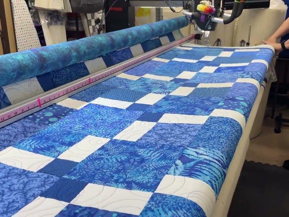 Carol B’s “Wedding” quilt - Longarm quilted by Maynard Longarm Quilting