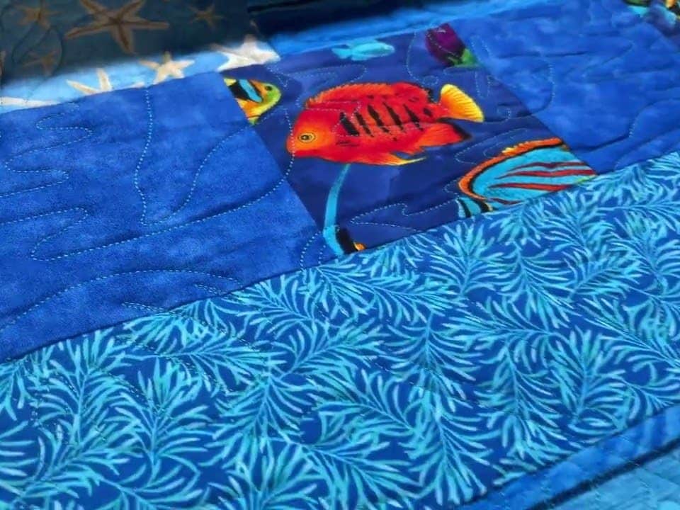Brenda’s “Beach” Quilt - Longarm quilted by Maynard Longarm Quilting
