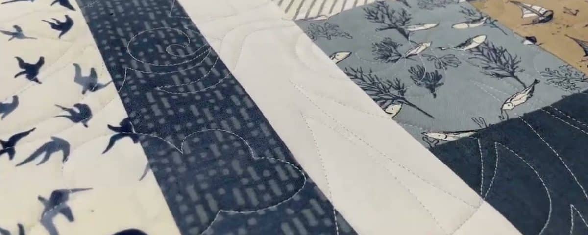 Diane’s “Sailboats” quilt - Longarm quilted by Maynard Longarm Quilting