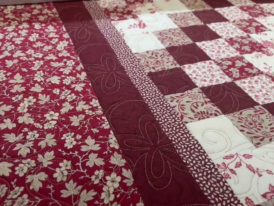 The “French General” Mystery quilt - Longarm quilted by Maynard Longarm Quilting