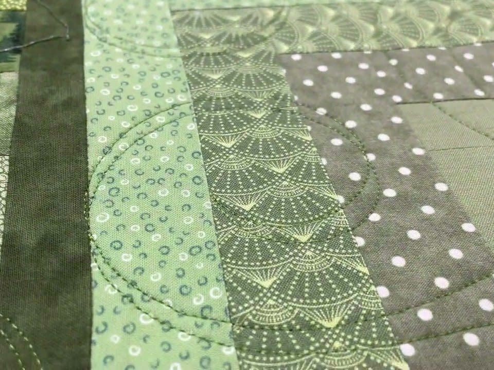 Gail’s “Quarter Log Cabin” quilt - Longarm quilted by Maynard Longarm Quilting