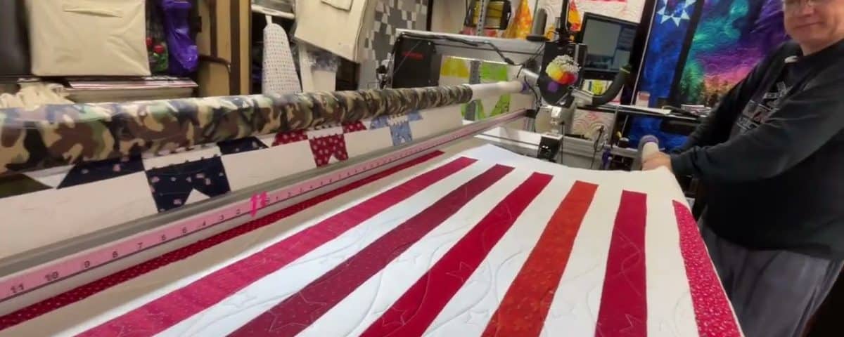 Susan’s “QOV” quilt - Longarm quilted by Maynard Longarm Quilting