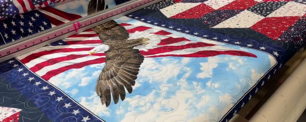 Barb’s “Patriotic Half-Hexy” Quilt - Longarm quilted by Maynard Longarm Quilting