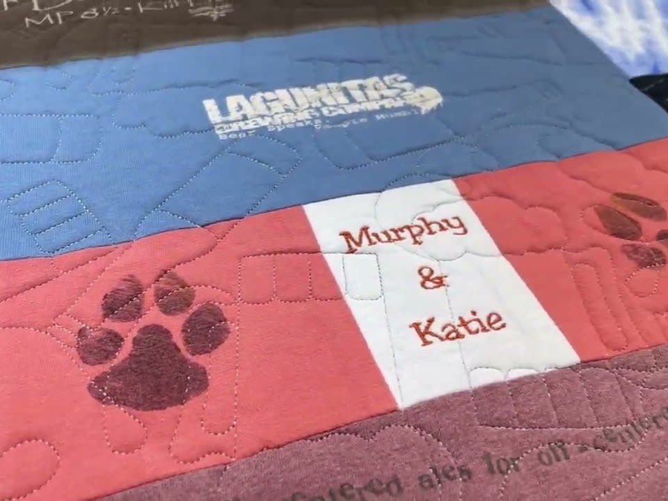 Karen’s “Beer T-shirt” quilt - Longarm quilted by Maynard Longarm Quilting