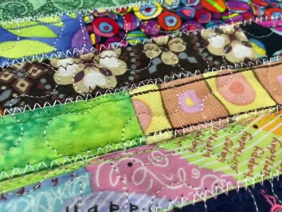 Libby’s “Watchband” Table Runner - Longarm quilted by Maynard Longarm Quilting