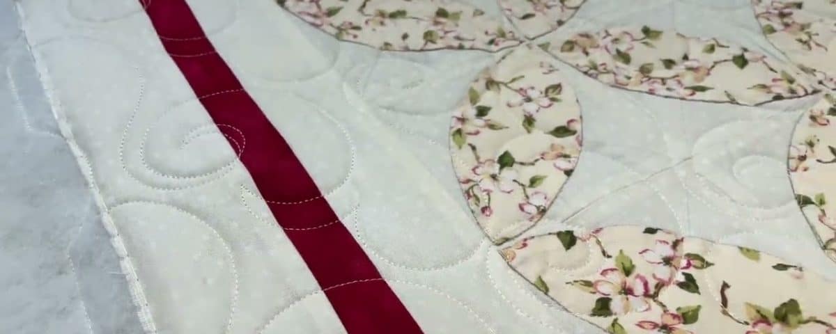 Cathie’s “Apple Blossom Pumpkin seed” quilt - Longarm quilted by Maynard Longarm Quilting
