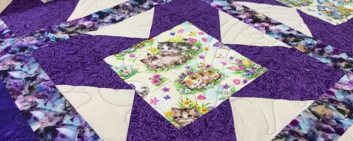 Loriann’s “Kitty Cat Love” quilt - Longarm quilted by Maynard Longarm Quilting