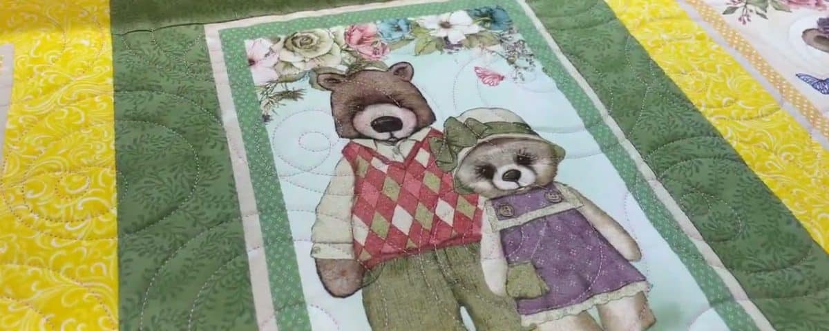 Lois’s “Bear Family” quilt - Longarm quilted by Maynard Longarm Quilting