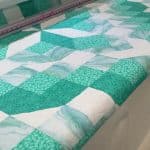 Loriann’s “Aqua Square” quilt - Longarm quilted by Maynard Longarm Quilting