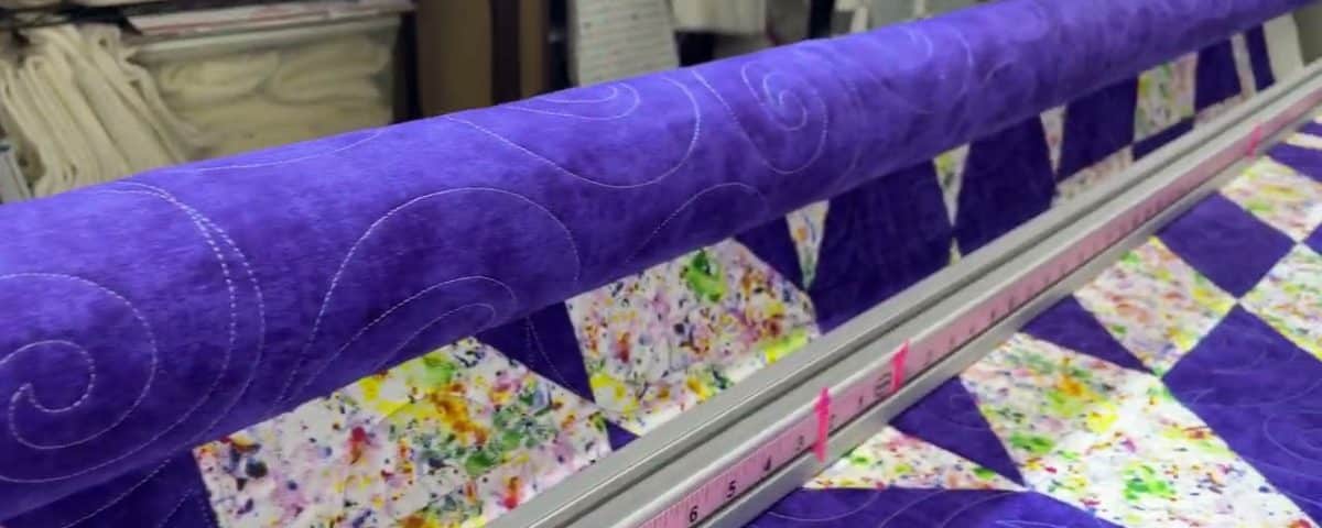 Loriann’s “Purple Diamonds” quilt - Longarm quilted by Maynard Longarm Quilting