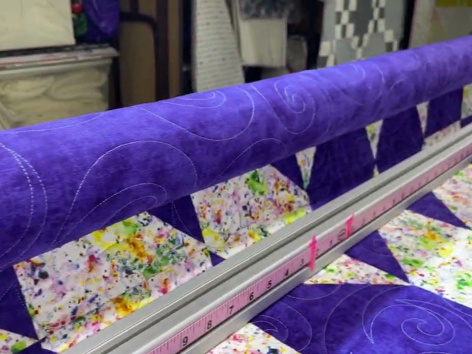 Loriann’s “Purple Diamonds” quilt - Longarm quilted by Maynard Longarm Quilting
