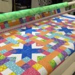 Barb’s “Woven Stars” Mystery quilt - Longarm quilted by Maynard Longarm Quilting
