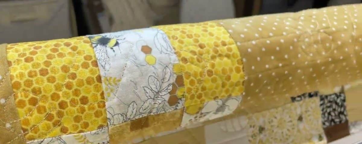 Gloria’s “Bee” quilt - Longarm quilted by Maynard Longarm Quilting