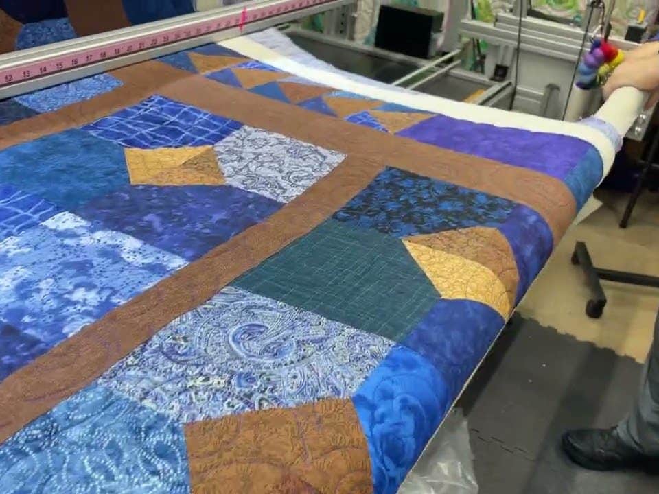Carol B’s “Blueberry Pie” quilt - Longarm quilted by Maynard Longarm Quilting